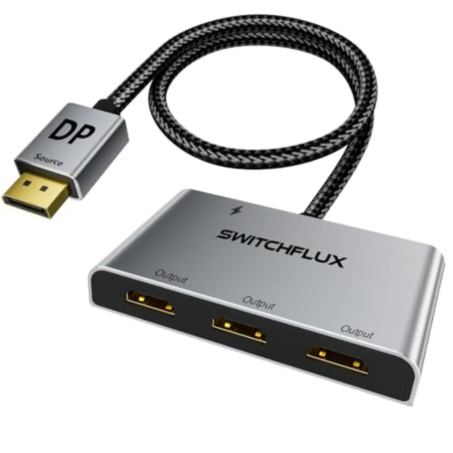 DisplayPort to HDMI Splitter for 3 Monitors Adapter 4K@60Hz HDMI Splitter Extended Display 1 in 3 Out MST Hub for Multiple Moni
DisplayPort to HDMI Splitter for 3 Monitors Adapter 4K@60Hz HDMI Splitter Extended Display 1 in 3 Out MST Hub for Multiple Moni