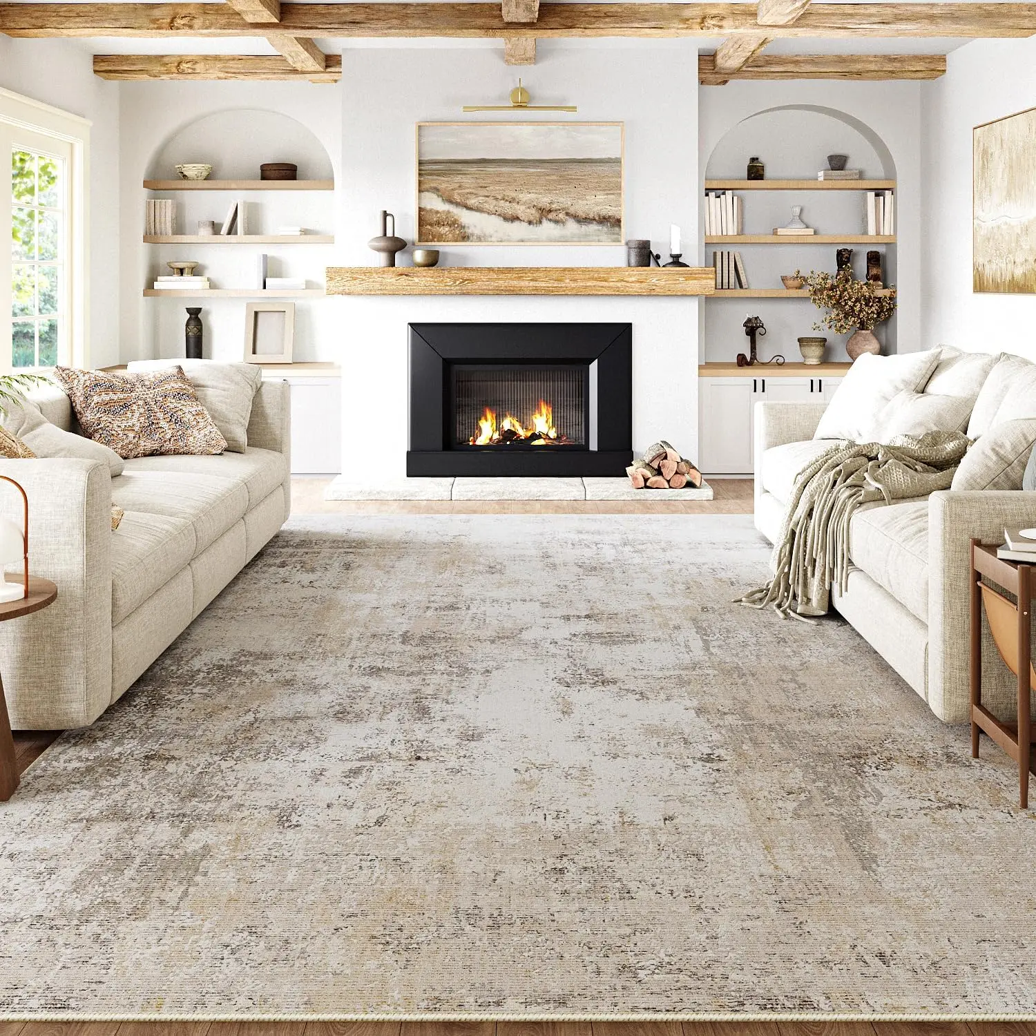 Beige Grey Abstract Washable Area Rug 8x10 Non Slip Soft Low Pile for Living Room Bedroom Dining Room Office Modern Indoor Carpet
Beige Grey Abstract Washable Area Rug 8x10 Non Slip Soft Low Pile for Living Room Bedroom Dining Room Office Modern Indoor Carpet