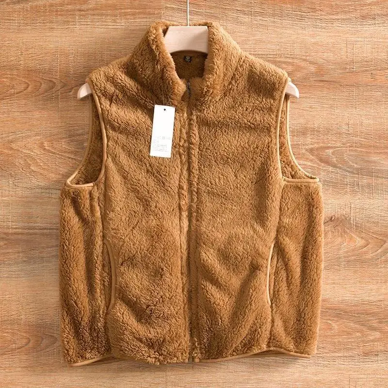 Coral Fce Leisure Stand Collar Vest Couple's Fce Vest Women's Sle Winter Thiened Zipper Closure Color Vest
Coral Fce Leisure Stand Collar Vest Couple's Fce Vest Women's Sle Winter Thiened Zipper Closure Color Vest