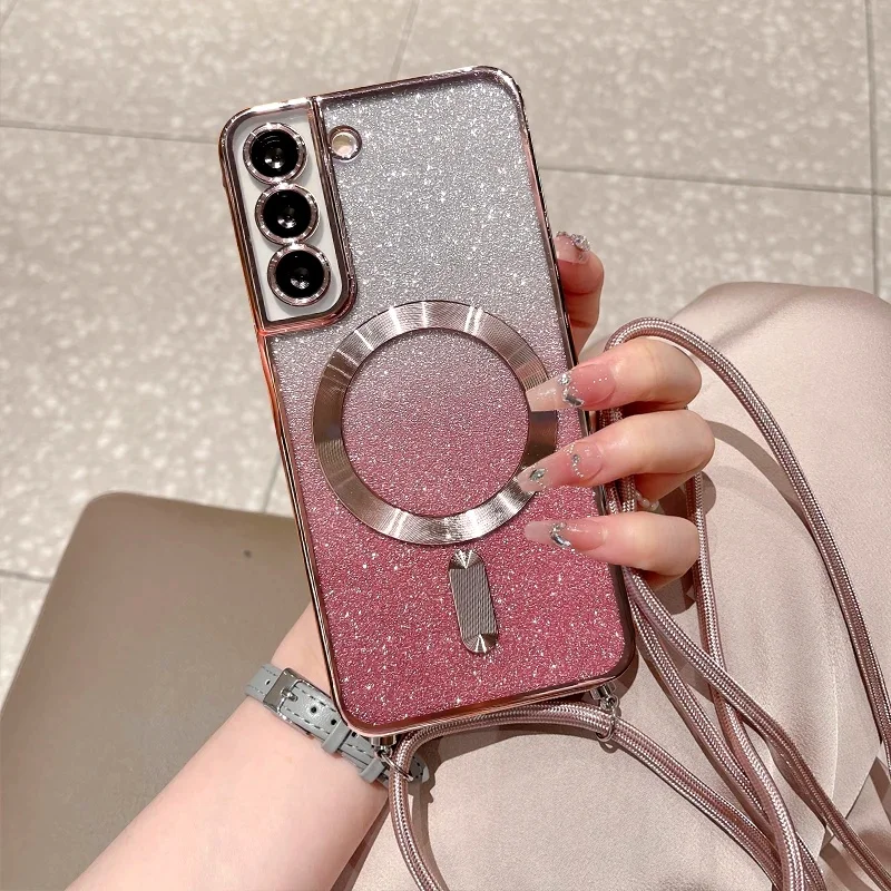 Crossbody Lanyard With Magsafe Case For Samsung Galaxy S25 S24 S23 S22 Ultra S23 FE Plus Magnetic Protection Soft Cover
Crossbody Lanyard With Magsafe Case For Samsung Galaxy S25 S24 S23 S22 Ultra S23 FE Plus Magnetic Protection Soft Cover