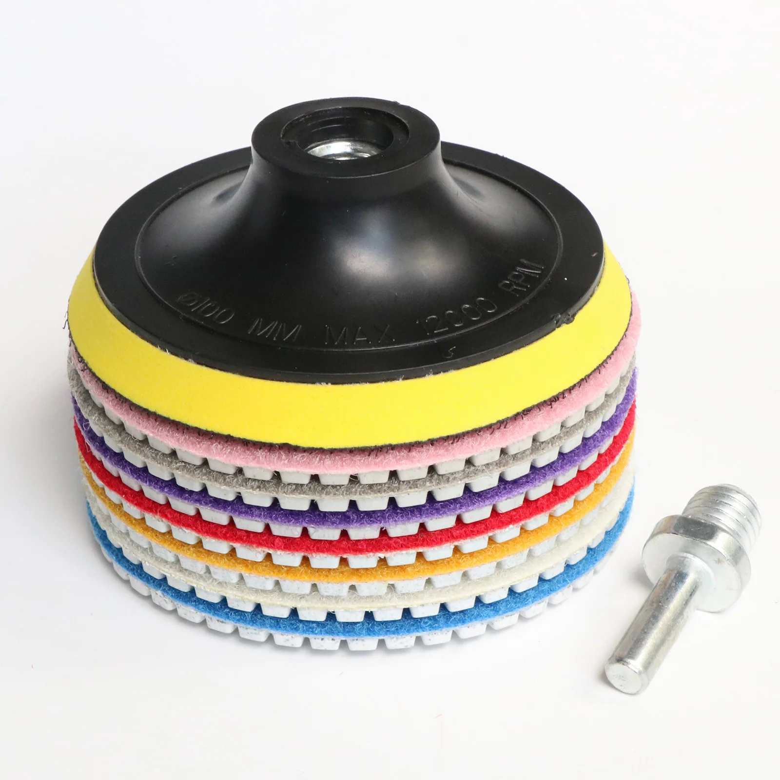 9pcs 3" 4 inch 100mm Diamond Polishing Pads Kit Wet for Granite Stone Concrete Marble Polishing Use Grinding Discs Set
9pcs 3" 4 inch 100mm Diamond Polishing Pads Kit Wet for Granite Stone Concrete Marble Polishing Use Grinding Discs Set