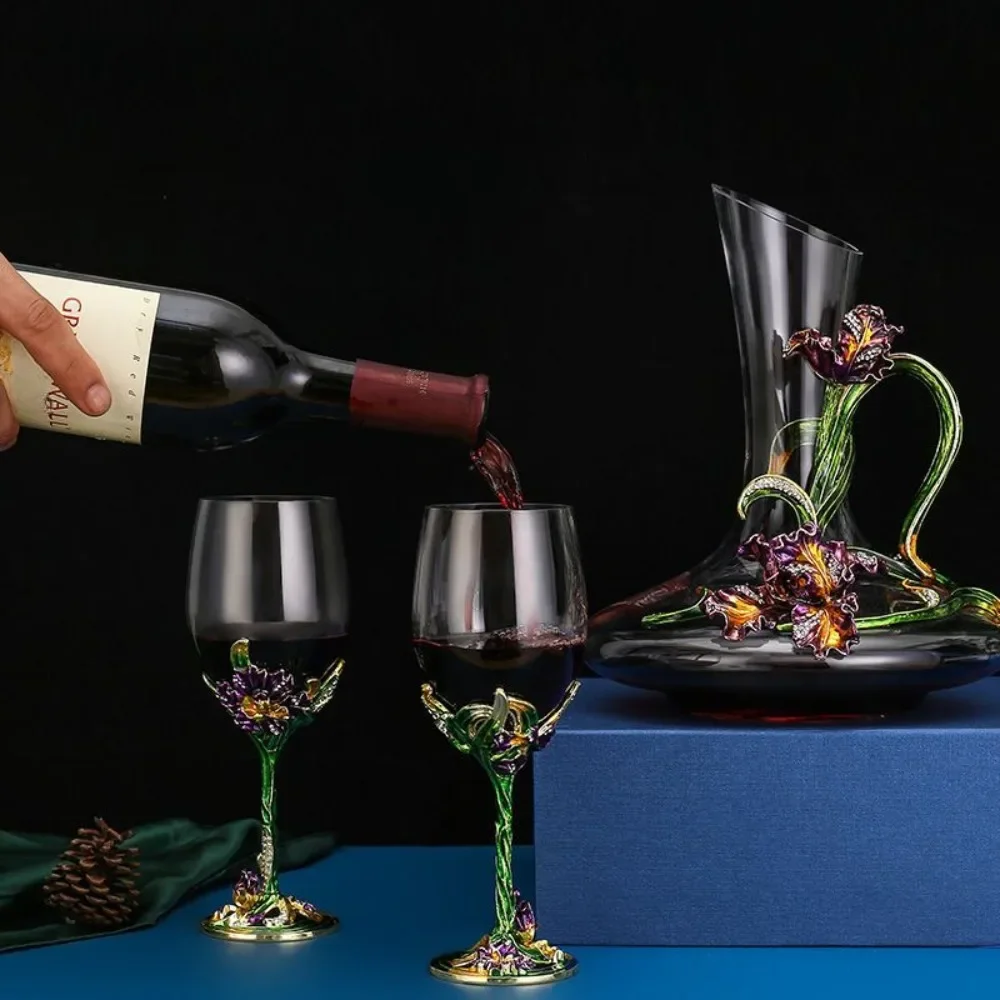 Enamel Iris Crystal Glass Decanter, Red Wine Glassware Dispenser Set, Creative Goblet High-end Gift Wine Separator Barware
Enamel Iris Crystal Glass Decanter, Red Wine Glassware Dispenser Set, Creative Goblet High-end Gift Wine Separator Barware