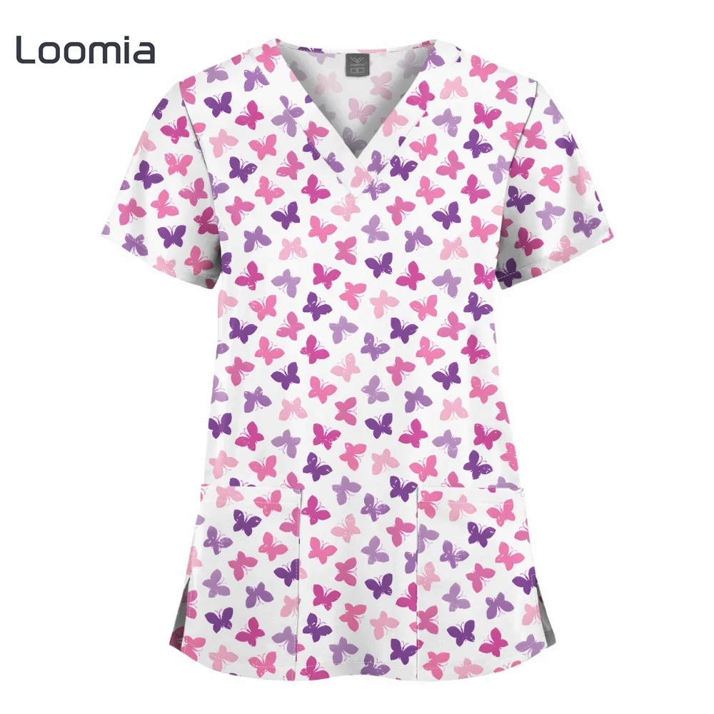 Butterfly Pattern Print Surgical Uniforms Woman Casual Trendy Clinical Uniform Woman V-Neck Scrubs Uniform Woman Breathable Tops
Butterfly Pattern Print Surgical Uniforms Woman Casual Trendy Clinical Uniform Woman V-Neck Scrubs Uniform Woman Breathable Tops