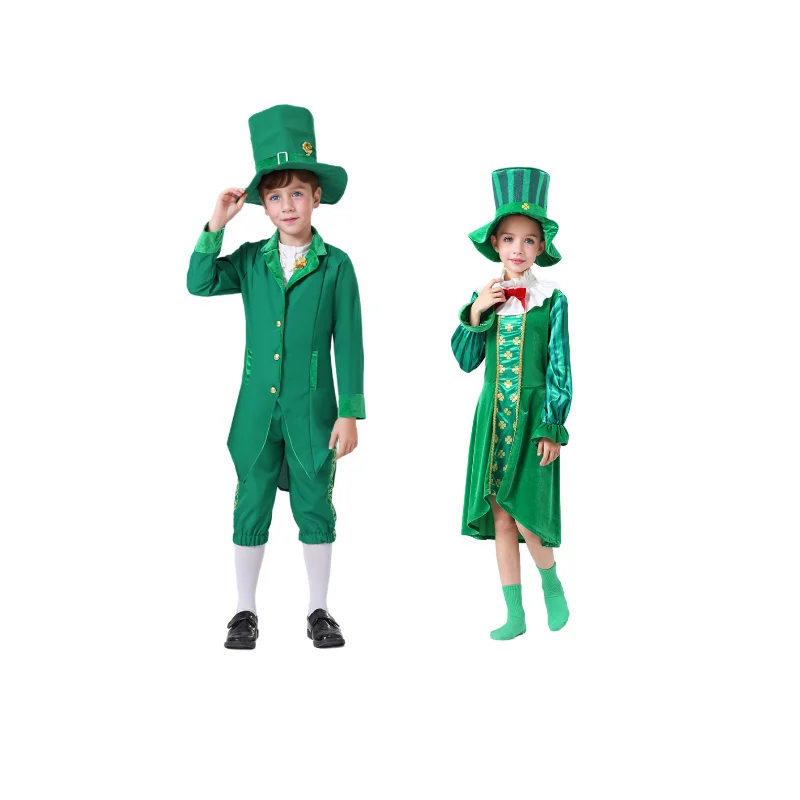 Halloween Kids Green Irish Leprechaun Cosplay Costume Boys Girls St. Patrick's Day Jacket Pants Hat Suits Carnival Party Outfit
Halloween Kids Green Irish Leprechaun Cosplay Costume Boys Girls St. Patrick's Day Jacket Pants Hat Suits Carnival Party Outfit