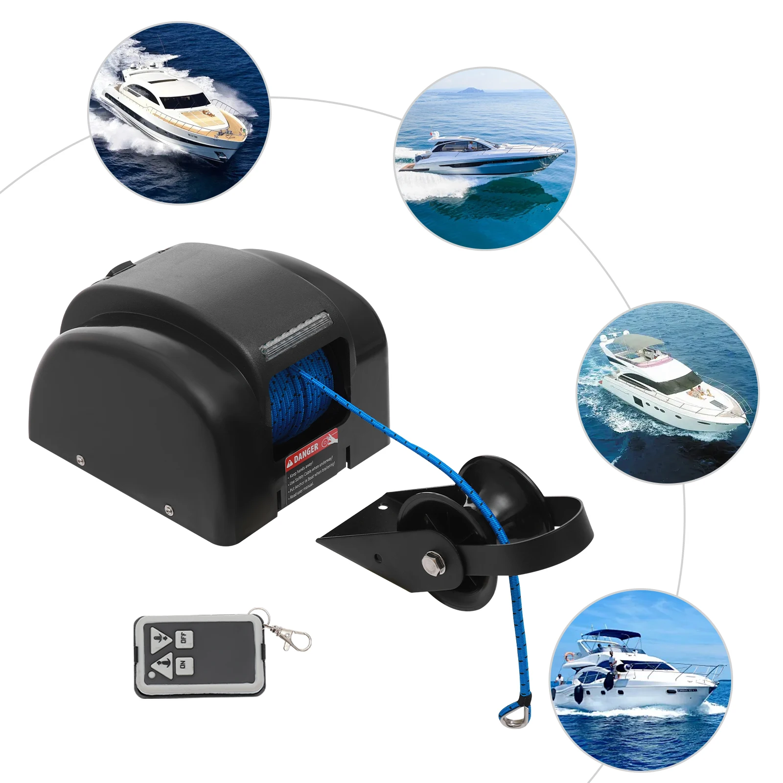 45 LBS Electric Boat Winch Boat Marine Electric Anchor Winch Electric Anchor Winch Boat Winch with Remote Control
45 LBS Electric Boat Winch Boat Marine Electric Anchor Winch Electric Anchor Winch Boat Winch with Remote Control