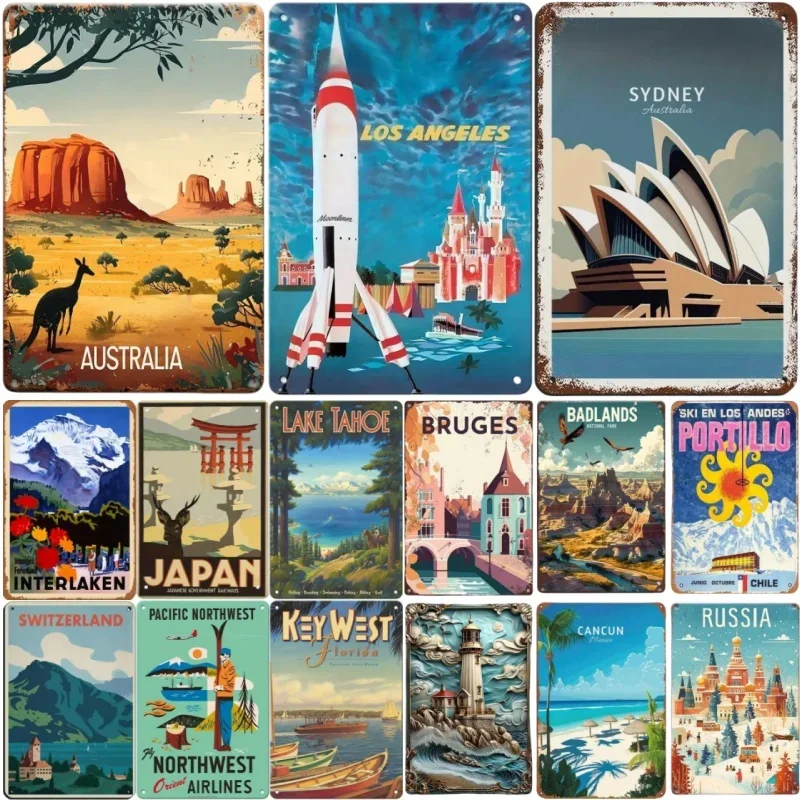 Vintage Metal Tin Poster Famous scenery Metal Tin Signs Posters Plate Wall Art for Cafe Bar Office Club Party Decor
Vintage Metal Tin Poster Famous scenery Metal Tin Signs Posters Plate Wall Art for Cafe Bar Office Club Party Decor