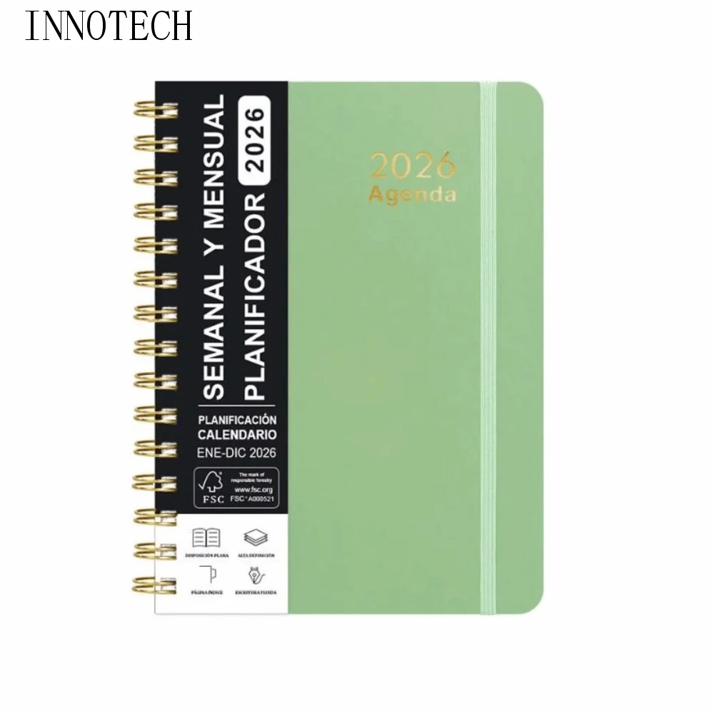 Ежедневник-органайзер A5 на 2026 год (испанский), многофункциональный, для отслеживания задач, удобный
Ежедневник-органайзер A5 на 2026 год (испанский), многофункциональный, для отслеживания задач, удобный