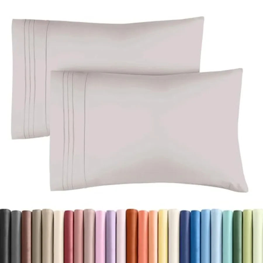 Pillow Cases Set of 2 - Ultra Soft Hotel Quality Pillowcase Covers - Comfy, Cozy and Wrinkle Free - Shrink, Stain and Fade Resi
Pillow Cases Set of 2 - Ultra Soft Hotel Quality Pillowcase Covers - Comfy, Cozy and Wrinkle Free - Shrink, Stain and Fade Resi