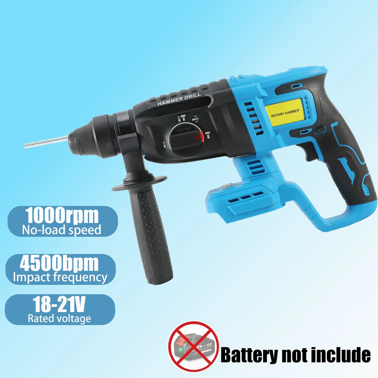 Brushless Lithium-Electric Hammer Bare Machine Compatible with Makita Battery Construction Tool Power Equipment
Brushless Lithium-Electric Hammer Bare Machine Compatible with Makita Battery Construction Tool Power Equipment