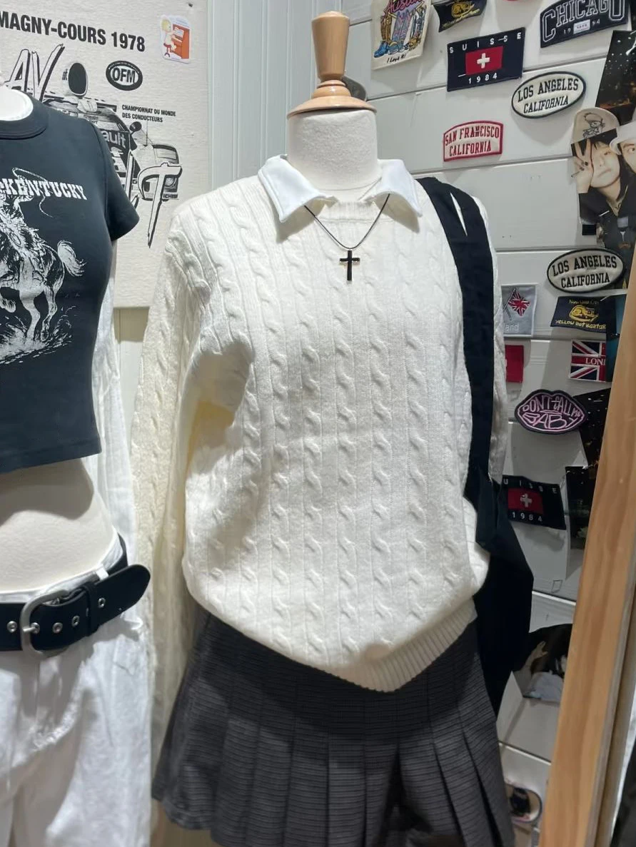 Twisted Flower Solid Sweater Autumn O-neck Long Sleeve Cotton Pullover Sweaters Woman Preppy Style Sweet Knitted Jumper Tops
Twisted Flower Solid Sweater Autumn O-neck Long Sleeve Cotton Pullover Sweaters Woman Preppy Style Sweet Knitted Jumper Tops