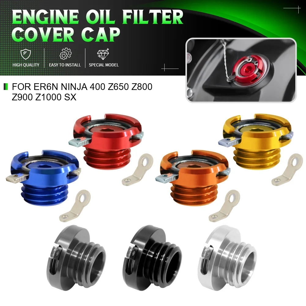For KAWASAKI ER6N Ninja 400 Z650 Z800 Z900 Z1000 SX Motorcycle New Aluminum Accessories Reservoir Cup Engine Oil Filter Cover
For KAWASAKI ER6N Ninja 400 Z650 Z800 Z900 Z1000 SX Motorcycle New Aluminum Accessories Reservoir Cup Engine Oil Filter Cover