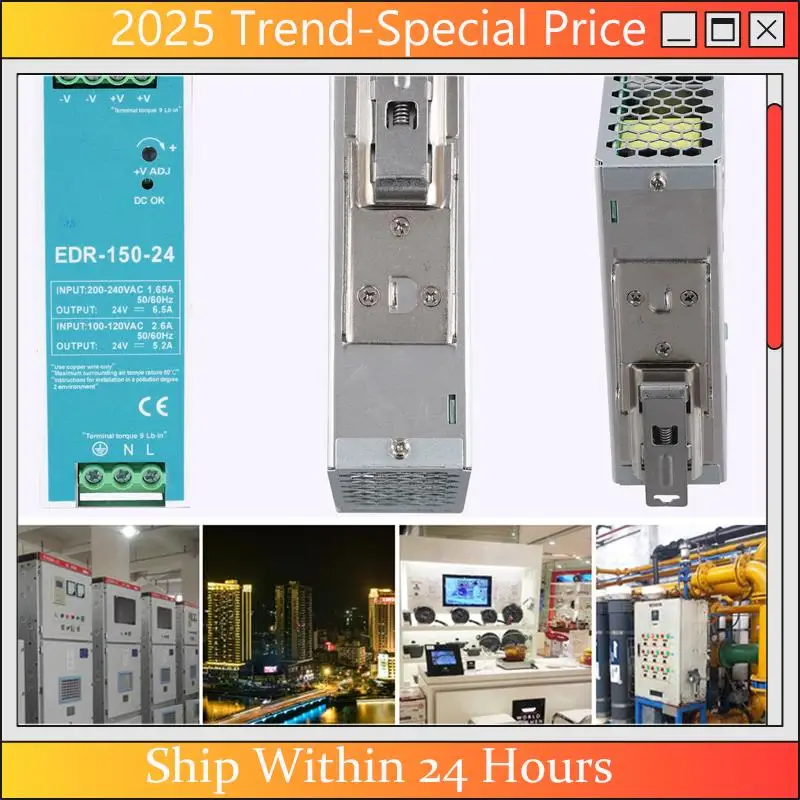 A61Z предложения EDR-150W-24V 24V 150W Источник питания на DIN-рейку AC-DC Драйвер Регулятор напряжения Источник питания 100V-240V
A61Z предложения EDR-150W-24V 24V 150W Источник питания на DIN-рейку AC-DC Драйвер Регулятор напряжения Источник питания 100V-240V