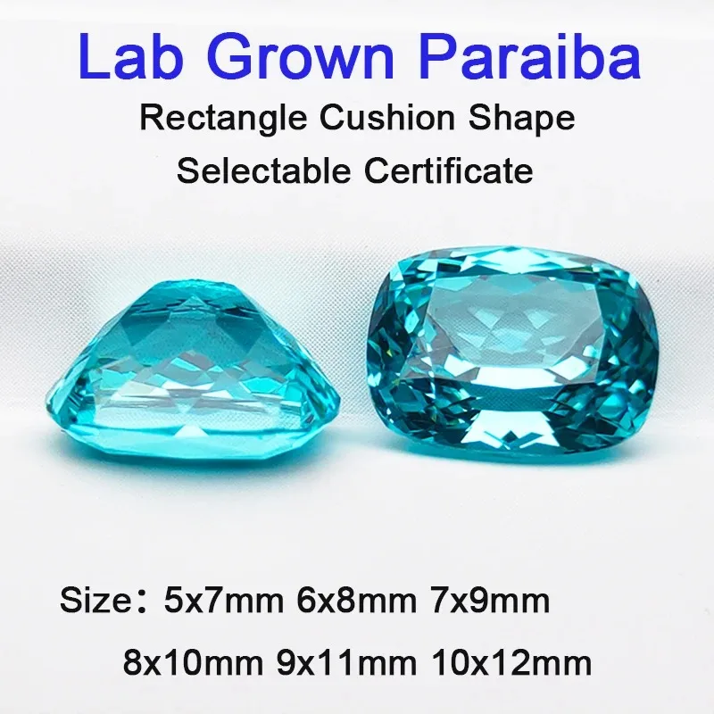 Par-Lab Grown Paraiba Rectangle Cushion Shape VVS1 Gemstone Charms Beads for DIY Jewelry Making Materials Selectable AGL Certifi
Par-Lab Grown Paraiba Rectangle Cushion Shape VVS1 Gemstone Charms Beads for DIY Jewelry Making Materials Selectable AGL Certifi