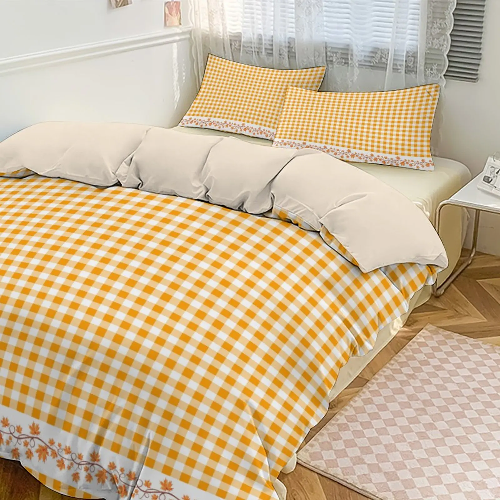 Plaid Bedding Set 3 - Piece, Thickened Skin - friendly Fabric, Duvet Cover + 2 Pillowcases
Plaid Bedding Set 3 - Piece, Thickened Skin - friendly Fabric, Duvet Cover + 2 Pillowcases