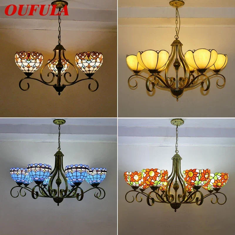 OUFULA Tiffany European Living Room PendantLamp Vintage Creative Color Glass restaurant Bedroom Hotel Chandelier
OUFULA Tiffany European Living Room PendantLamp Vintage Creative Color Glass restaurant Bedroom Hotel Chandelier