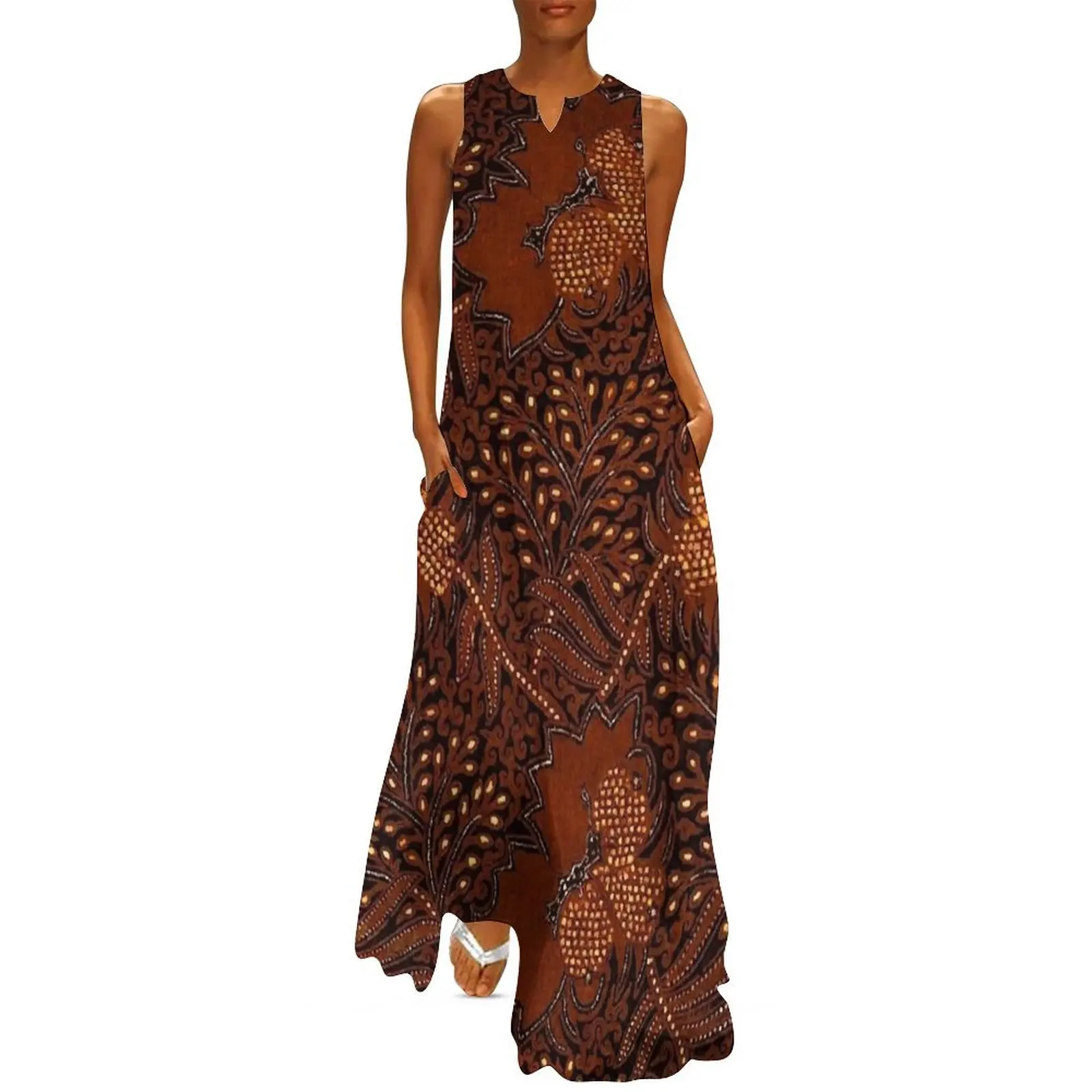 Copper Batik Pattern Abstract Digital Vector Nature Art Long Dress loose summer dress clothes for woman evening dresses ladies
Copper Batik Pattern Abstract Digital Vector Nature Art Long Dress loose summer dress clothes for woman evening dresses ladies