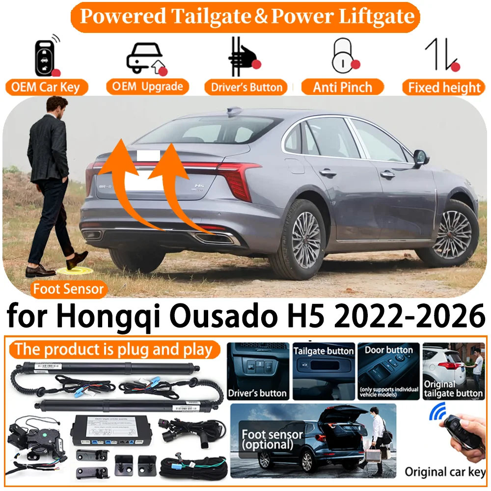 Car OEM Smart Powered Tailgate system for Hongqi Ousado H5 2022-2026 Automatic Electric Power Tailgate Tail Gate Lift kit
Car OEM Smart Powered Tailgate system for Hongqi Ousado H5 2022-2026 Automatic Electric Power Tailgate Tail Gate Lift kit