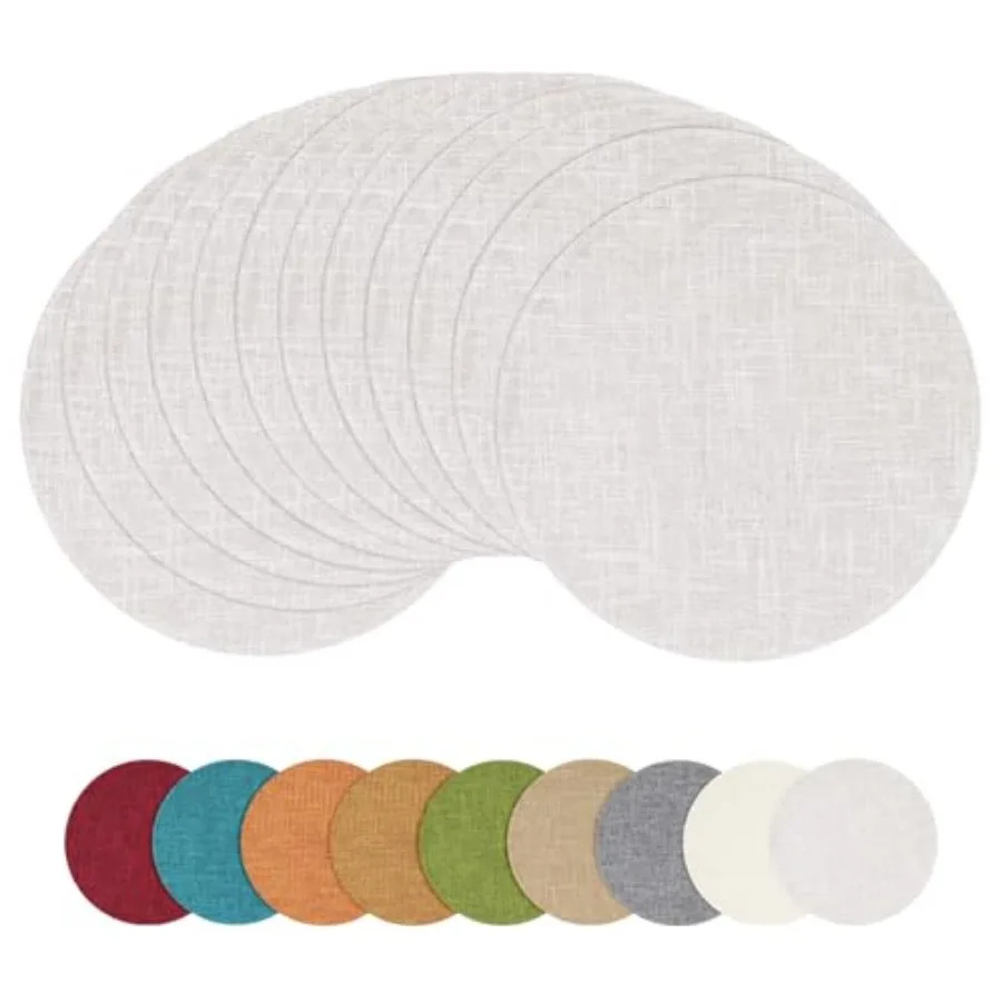15 Inch Round Cloth Placemats Cotton Blend Washable Table Mats Farmhouse Dining Place Mats for Indoors and Outdoors Easy to Cle
15 Inch Round Cloth Placemats Cotton Blend Washable Table Mats Farmhouse Dining Place Mats for Indoors and Outdoors Easy to Cle
