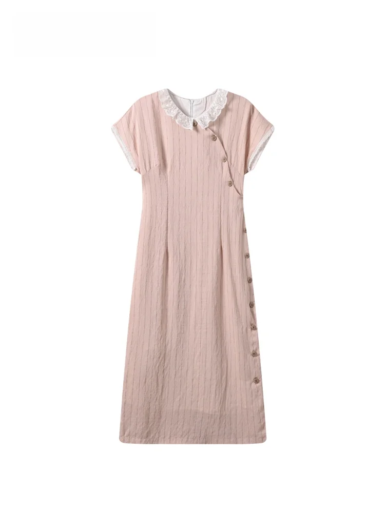 New Chinese Style Short Sleeve Qipao Dress plus Size Women's A-Line Midi Skirt Slim Fit Polyester Fiber Summer Fashion
New Chinese Style Short Sleeve Qipao Dress plus Size Women's A-Line Midi Skirt Slim Fit Polyester Fiber Summer Fashion