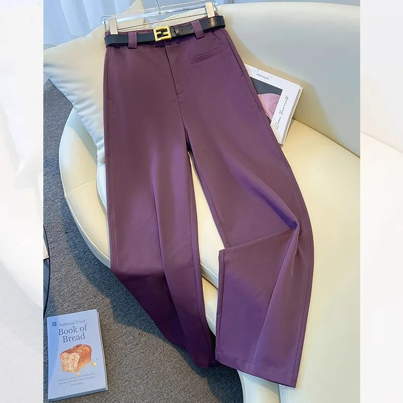 Beige Pants for Women Summer Loose Draped Floor-Length Pants Elegant Slimming Suit Straight-Leg Trousers
Beige Pants for Women Summer Loose Draped Floor-Length Pants Elegant Slimming Suit Straight-Leg Trousers