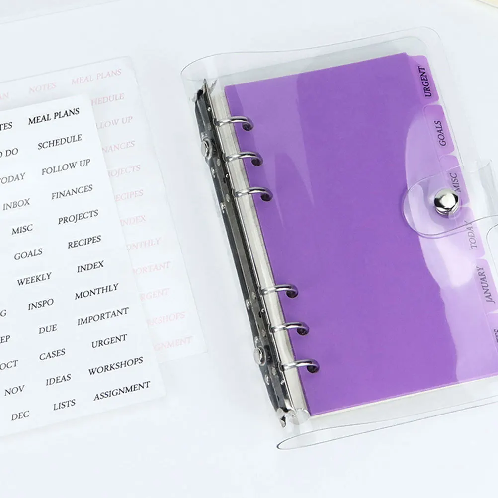 2Sets A6 6-Hole Binder Dividers Tear Resistant Plastic Index Tabs for Notebook Planner Organizer School Office
2Sets A6 6-Hole Binder Dividers Tear Resistant Plastic Index Tabs for Notebook Planner Organizer School Office