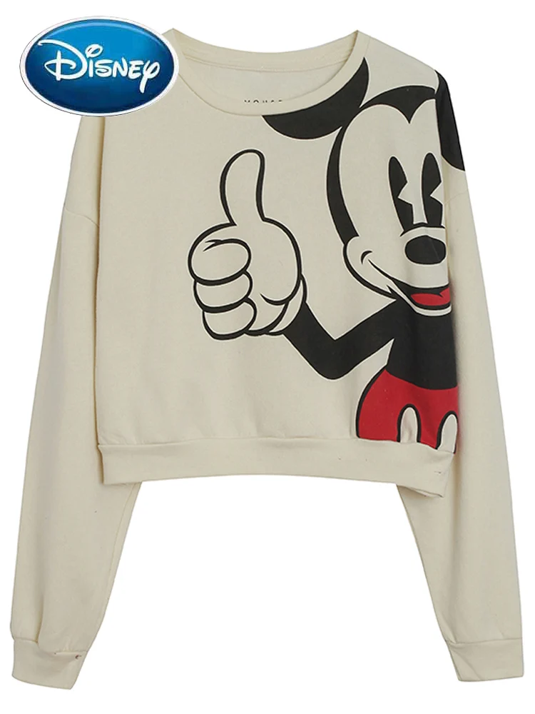 Disney Sweatshirt Cute Mickey Mouse Print Harajuku Women O-Neck Long Sleeve Short Fleece Pullover Jumper Tops Streetwear Female
Disney Sweatshirt Cute Mickey Mouse Print Harajuku Women O-Neck Long Sleeve Short Fleece Pullover Jumper Tops Streetwear Female