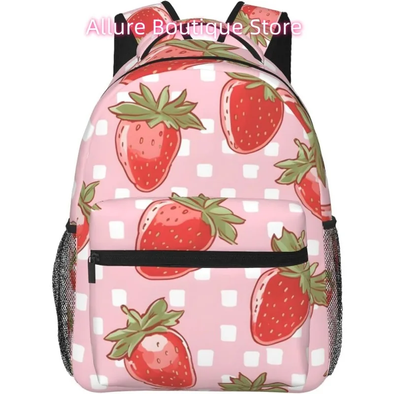 Сумка для ноутбука обратно в школу Повседневный клубничный легкий рюкзак для ноутбука Легкий многоцелевой дорожный повседневный рюкзак унисекс Co
Сумка для ноутбука обратно в школу Повседневный клубничный легкий рюкзак для ноутбука Легкий многоцелевой дорожный повседневный рюкзак унисекс Co