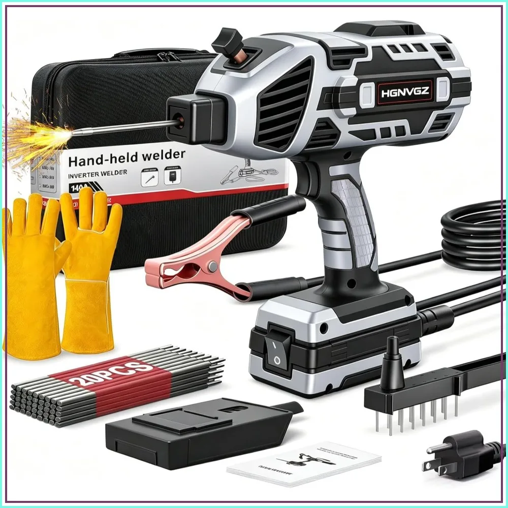110V Portable Stick Welder 20-120A, IGBT Handheld Welder with 20 Rods, Hot Start & Arc Force, 6-Speed Current Control
110V Portable Stick Welder 20-120A, IGBT Handheld Welder with 20 Rods, Hot Start & Arc Force, 6-Speed Current Control