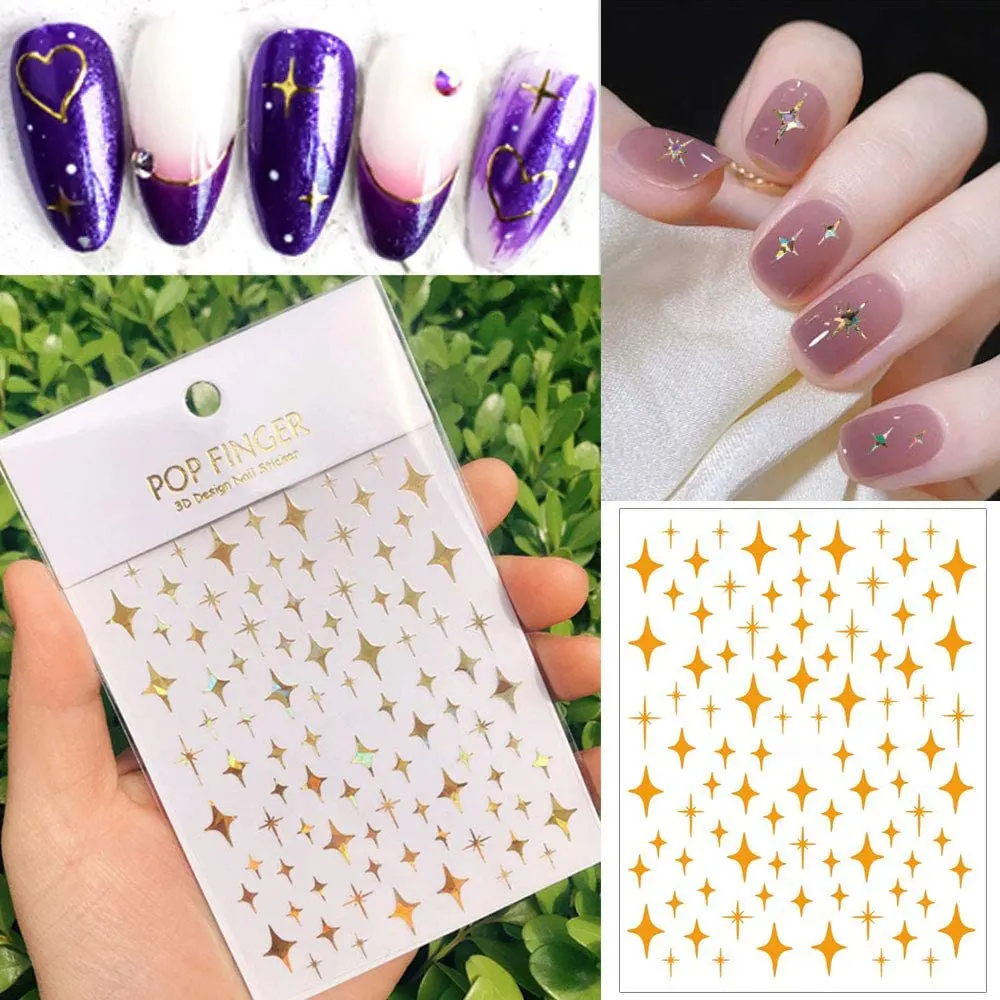 1 Sheet Laser star sticker for nail art decoration gold white silver black thin foils 3D manicure slider nail decal Nail art nk1
1 Sheet Laser star sticker for nail art decoration gold white silver black thin foils 3D manicure slider nail decal Nail art nk1