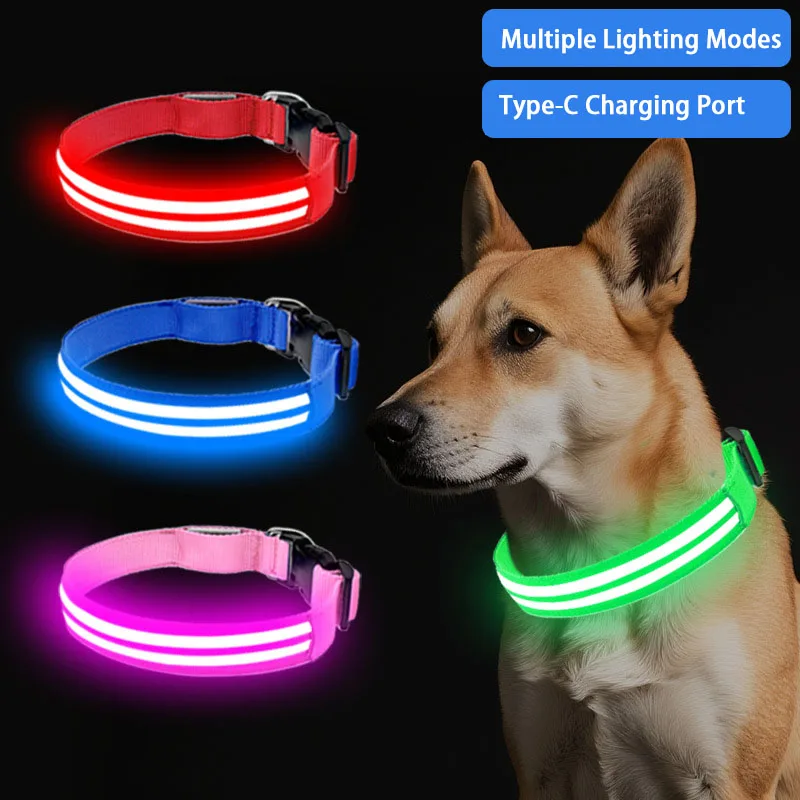 Light Up Dog Collar for Night Walk Color LED Glowing Pet Safety Collar Rechargeable Dog Necklace with Dog Harness Dog Leash Ring
Light Up Dog Collar for Night Walk Color LED Glowing Pet Safety Collar Rechargeable Dog Necklace with Dog Harness Dog Leash Ring