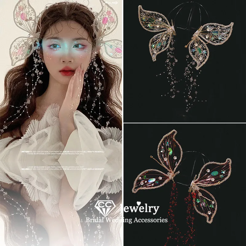 CC Romantic Hairgrips Women Hair Accessories Wedding Hairwear Bridal Dress Engagement Jewelry Butterfly Fairy Hairpin Gift AN340
CC Romantic Hairgrips Women Hair Accessories Wedding Hairwear Bridal Dress Engagement Jewelry Butterfly Fairy Hairpin Gift AN340