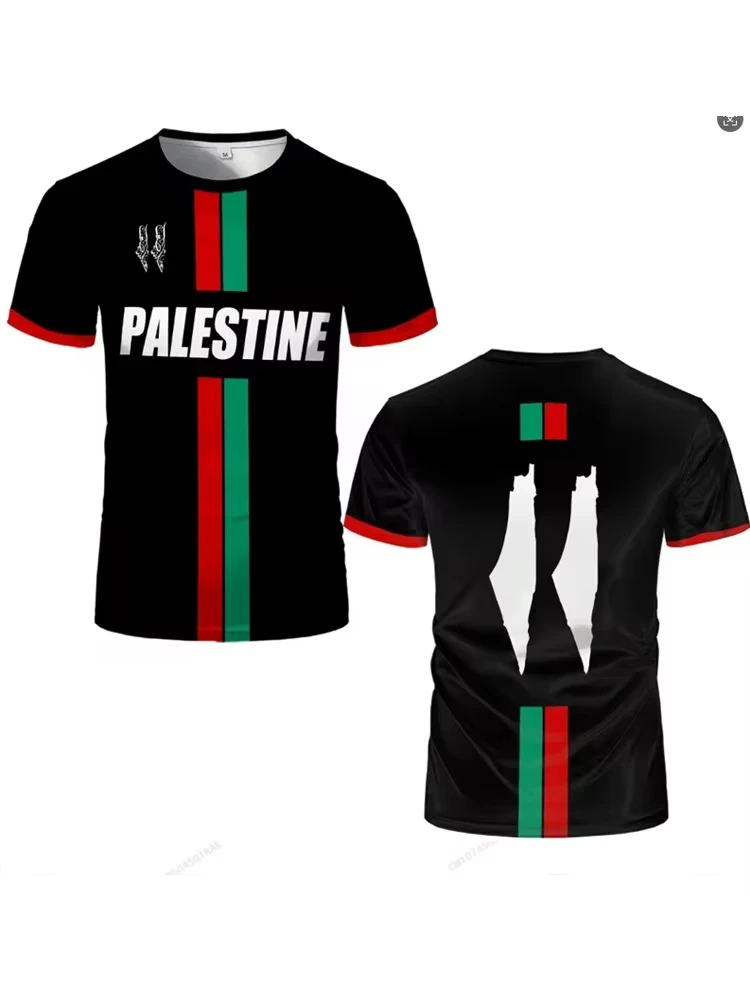 Men's T-shirt Football T Shirts Men Summer Short Sleeve Palestinian Flag 3D Printed T-shirts Sports Casual Womens Mens Tops
Men's T-shirt Football T Shirts Men Summer Short Sleeve Palestinian Flag 3D Printed T-shirts Sports Casual Womens Mens Tops