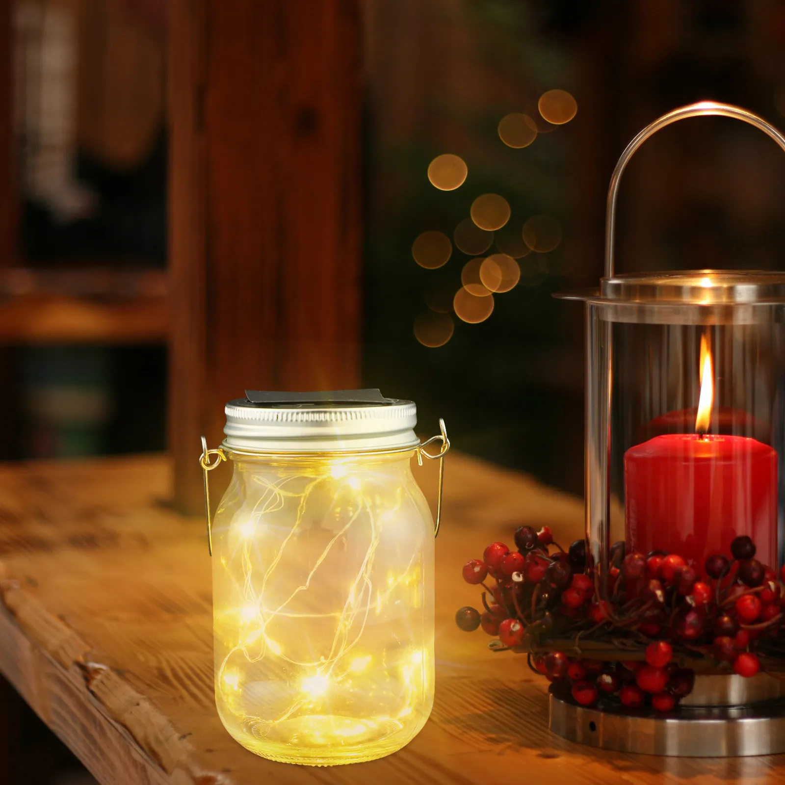 Solar Lanterns for outside Decorative Glass Jars with Lids Glowing Lights
Solar Lanterns for outside Decorative Glass Jars with Lids Glowing Lights