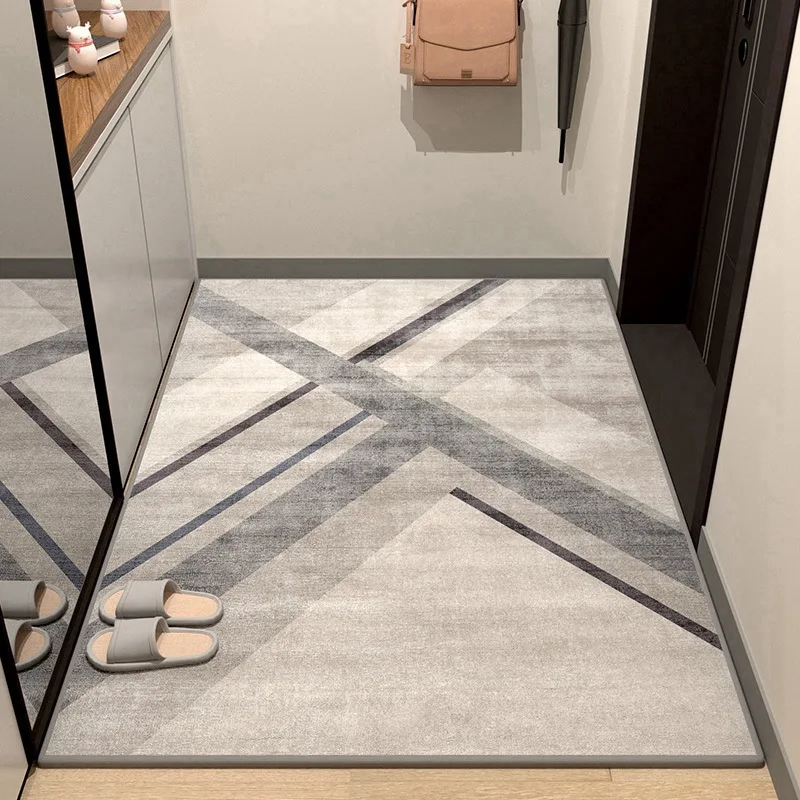 Crystal velvet light luxury carpet household absorbent non-slip foot mat dirt resistant fashion study home geometry floor mat
Crystal velvet light luxury carpet household absorbent non-slip foot mat dirt resistant fashion study home geometry floor mat