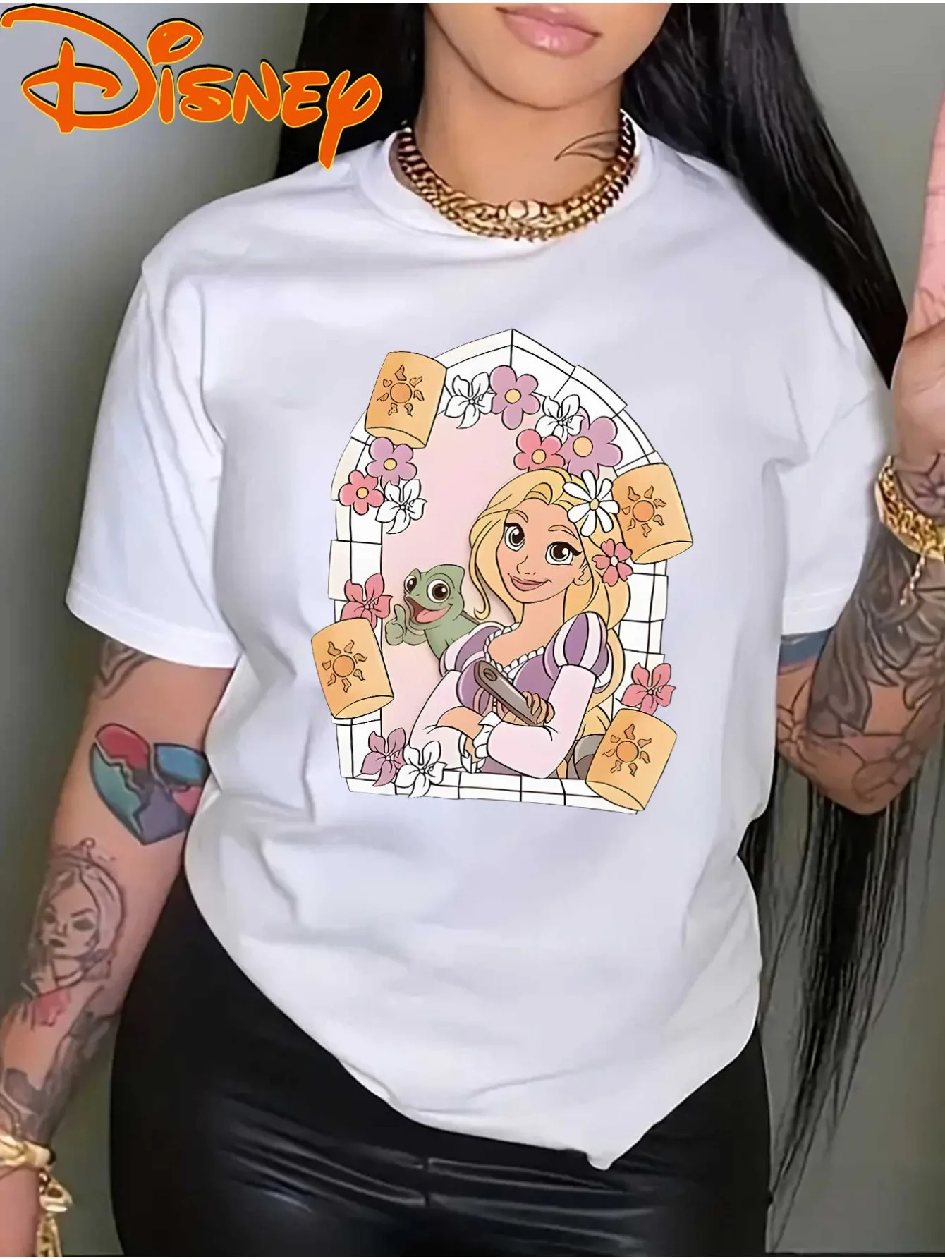 Disney Lapnes and Pascal T-shirts - with Floral Crowns and Stars, Soft Daily Casual
Disney Lapnes and Pascal T-shirts - with Floral Crowns and Stars, Soft Daily Casual