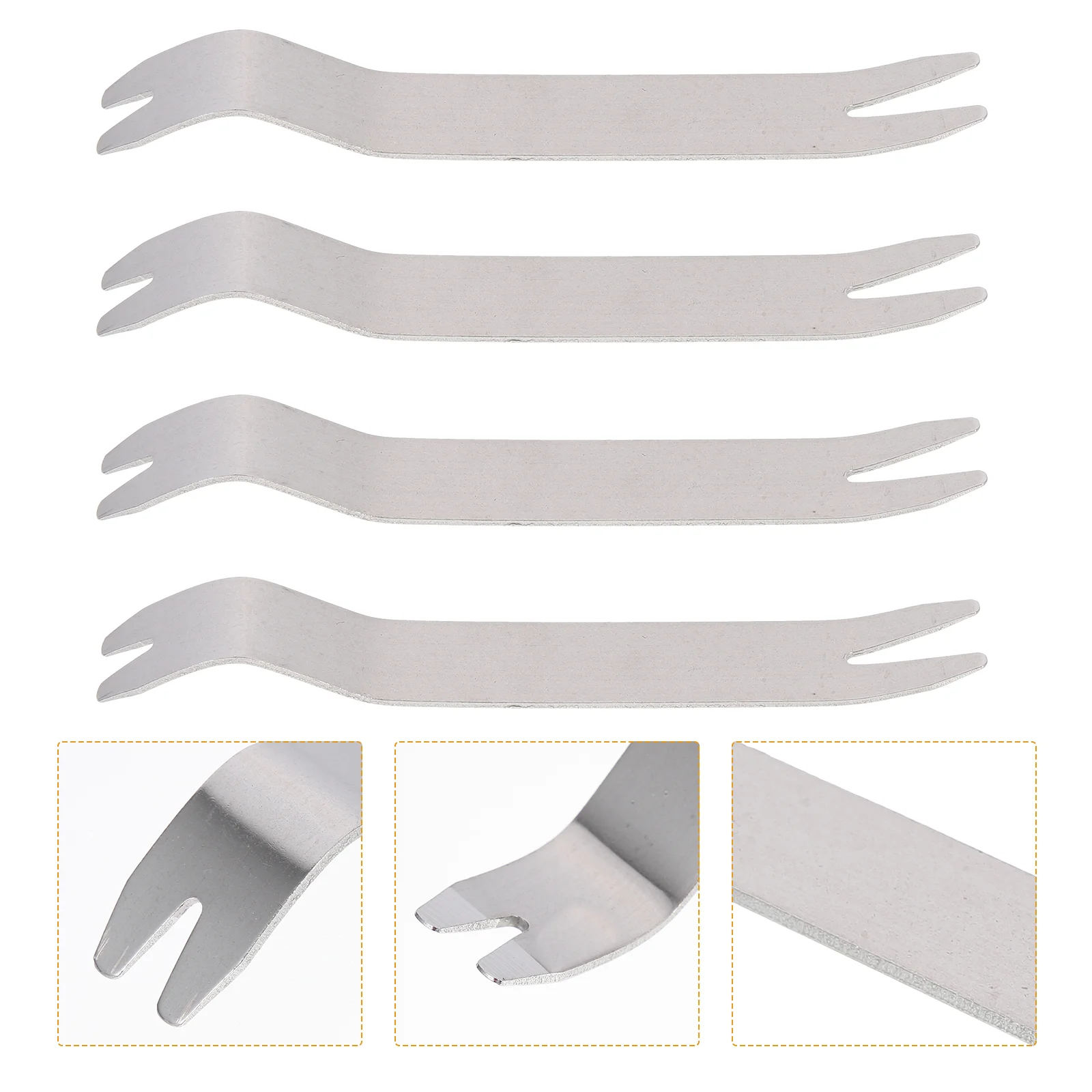 4 Pcs Aprons Stainless Steel Pry Board Nail Puller Metal Bar Silver Nails Extractor Tool Tools
4 Pcs Aprons Stainless Steel Pry Board Nail Puller Metal Bar Silver Nails Extractor Tool Tools