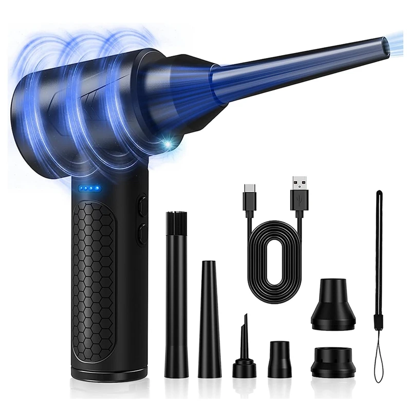 Multipurpose Electric Duster And Air Blower ABS Compressed Air Cleaner For PC,Replace Compressed Air Cans For Deep Cleaning
Multipurpose Electric Duster And Air Blower ABS Compressed Air Cleaner For PC,Replace Compressed Air Cans For Deep Cleaning