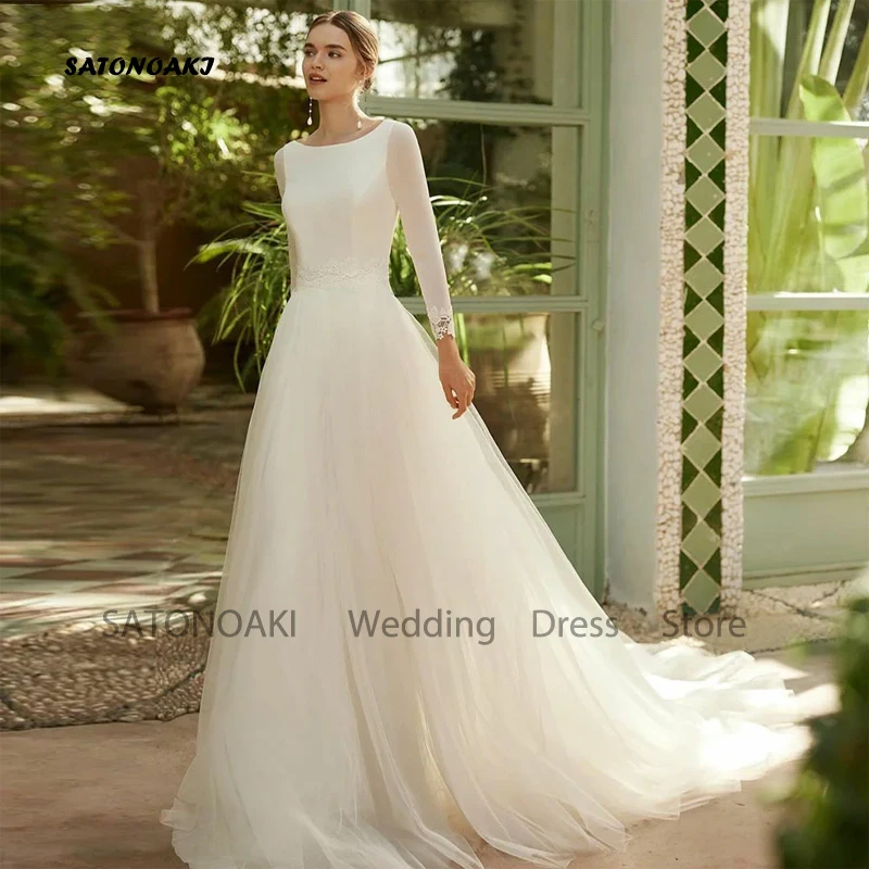 Customized Elegant Sexy Ivory Boho Scoop Neck Lace Wedding Dress for Women Long Sleeve A-Line Beach Bride Gown Vestidos De Novia
Customized Elegant Sexy Ivory Boho Scoop Neck Lace Wedding Dress for Women Long Sleeve A-Line Beach Bride Gown Vestidos De Novia