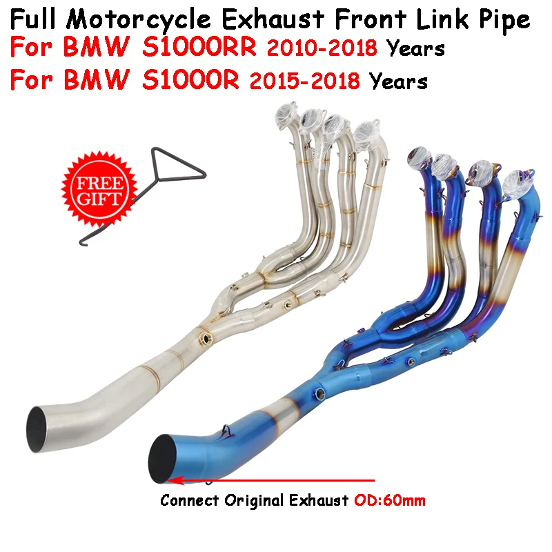 Motorcycle Exhaust Full System Front Header Link Pipe 60mm Escape Tube Slip On For BMW S1000RR 2010 - 2018 For S1000R 2015-2018
Motorcycle Exhaust Full System Front Header Link Pipe 60mm Escape Tube Slip On For BMW S1000RR 2010 - 2018 For S1000R 2015-2018