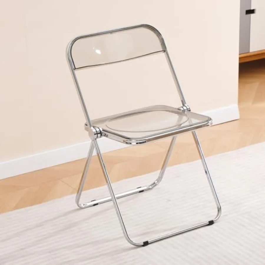 Acrylic Folding Chair, Transparent Folding Chair, Portable Metal Frame Foldable Chair for Home, Office, and Events-Gray
Acrylic Folding Chair, Transparent Folding Chair, Portable Metal Frame Foldable Chair for Home, Office, and Events-Gray