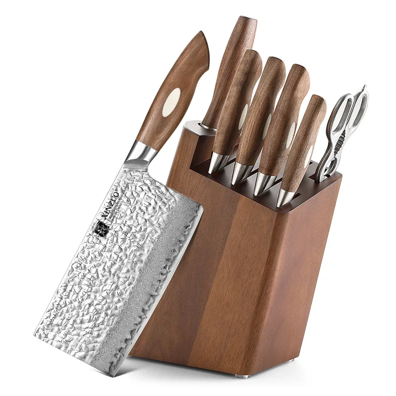New 8 Pcs Razor Sharp 67 Layers Damascus Steel Walnut Wood Chinese Style Kitchen Chef Knife Set Wooden Holder Stringent quality
New 8 Pcs Razor Sharp 67 Layers Damascus Steel Walnut Wood Chinese Style Kitchen Chef Knife Set Wooden Holder Stringent quality