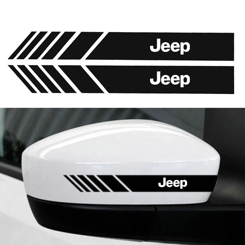 2PCS Car Side Mirror Decor Sticker Stripes Decal Fit for Jeep Renegade Wrangler JK JL Grand Cherokee Car Exterior Accessories
2PCS Car Side Mirror Decor Sticker Stripes Decal Fit for Jeep Renegade Wrangler JK JL Grand Cherokee Car Exterior Accessories