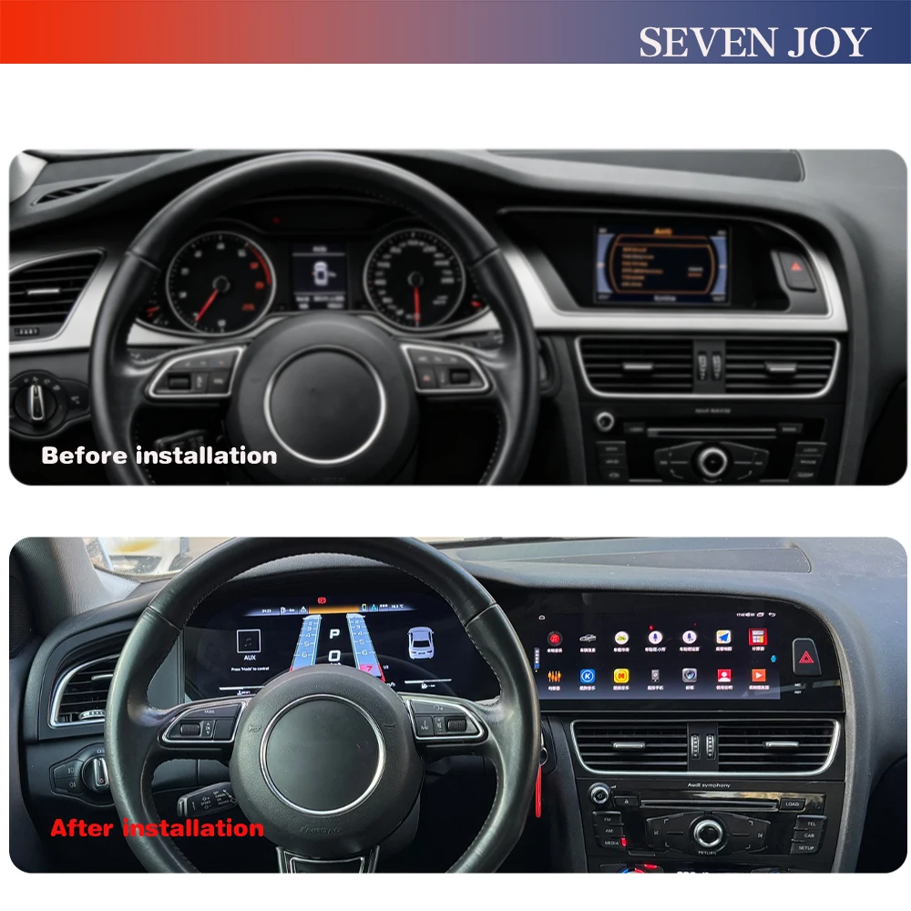 Цифровая приборная панель CarPlay+Android Auto для Audi A4 2009-2016, спидометр, Android-радио, GPS-навигация
Цифровая приборная панель CarPlay+Android Auto для Audi A4 2009-2016, спидометр, Android-радио, GPS-навигация