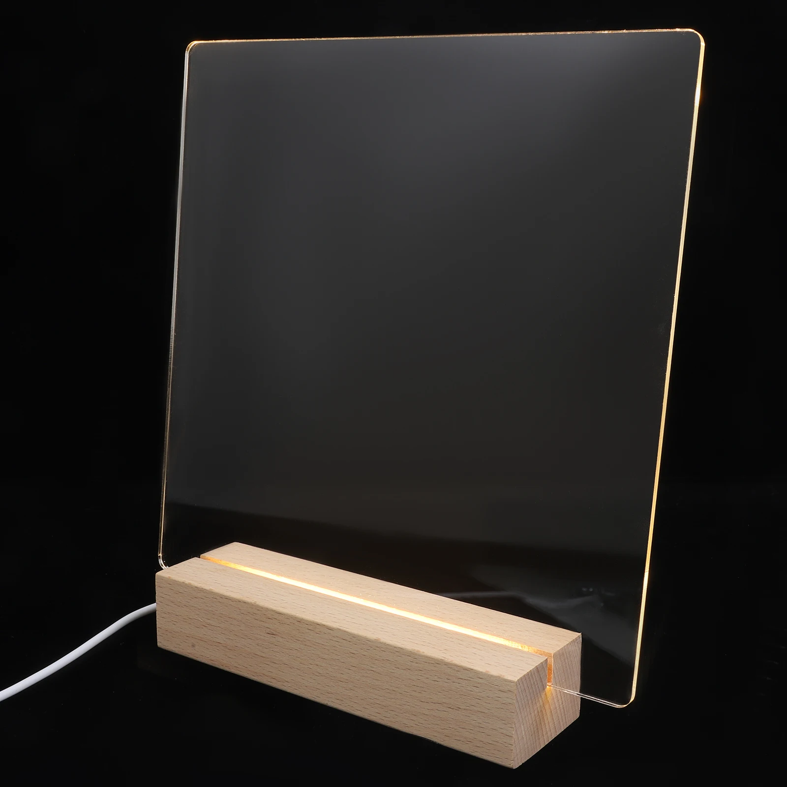 1 set Acrylic Note Board 20x20CM Dry Erase Light Wooden Base Glow Memo Office Desktop Writing Erasable Pen
1 set Acrylic Note Board 20x20CM Dry Erase Light Wooden Base Glow Memo Office Desktop Writing Erasable Pen