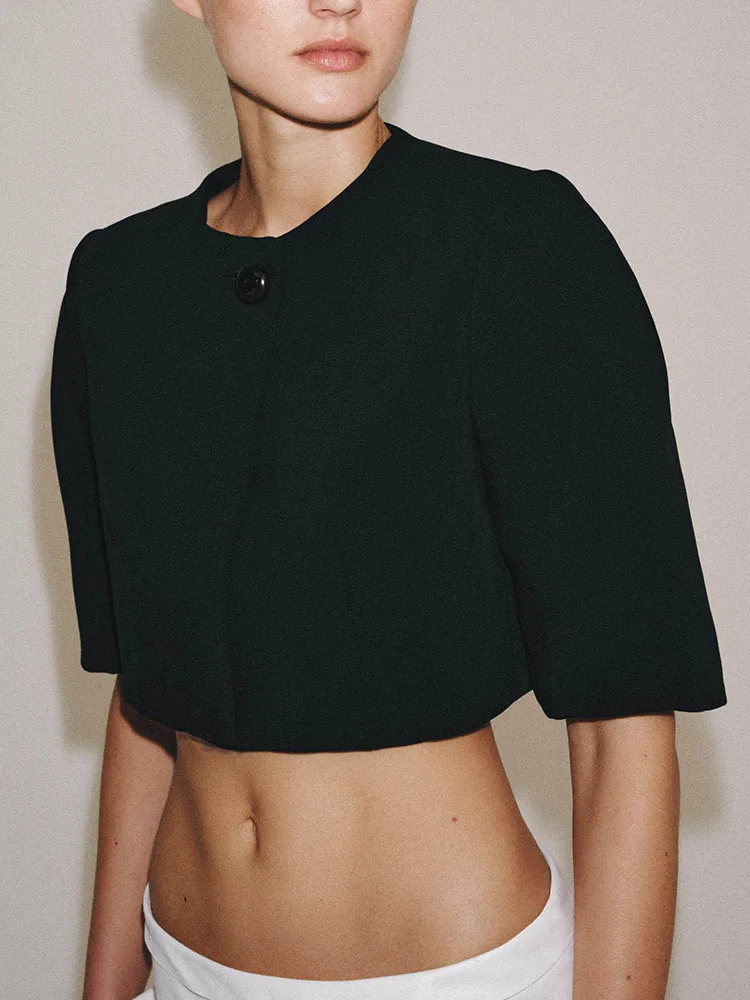 Spring 2026 New Simple Versatile Short Sleeve round Neck Short Coat Women's Fashion Elegant Style Short Outerwear Jacket
Spring 2026 New Simple Versatile Short Sleeve round Neck Short Coat Women's Fashion Elegant Style Short Outerwear Jacket