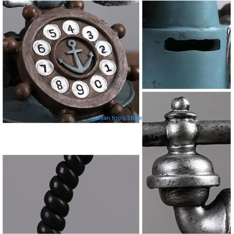 50LB Retro Resin Telephone Figurine Vintage Phone Model Ornament Crafts 
50LB Retro Resin Telephone Figurine Vintage Phone Model Ornament Crafts