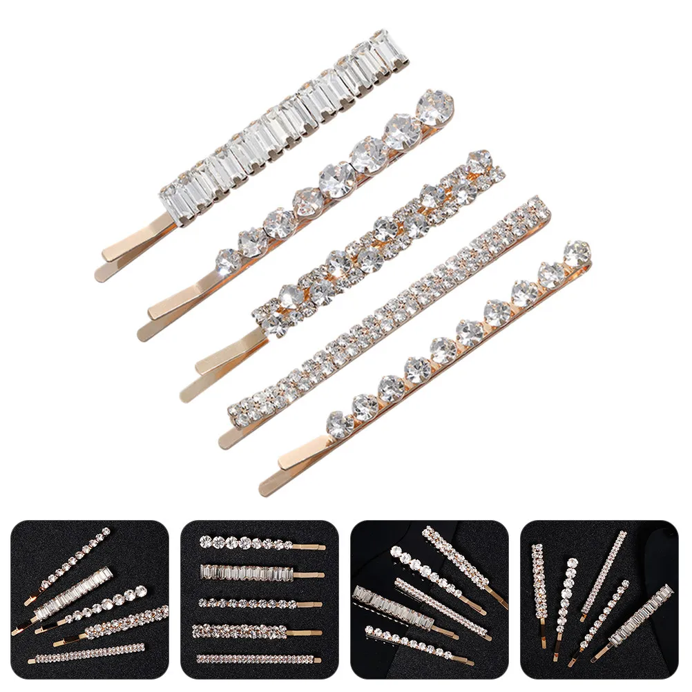 5Pcs Water Drill Rhinestones Hair Clips Delicate Craft Wedding Banquet Birthday Crystal Barrette Hairpin Accessories
5Pcs Water Drill Rhinestones Hair Clips Delicate Craft Wedding Banquet Birthday Crystal Barrette Hairpin Accessories