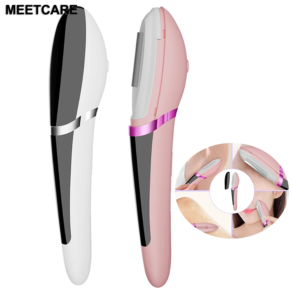 Electric Hair Removal Shaver with 6 Refill Blades with LED Light Face Hair Exfoliating Grinding Scrubber Women's Eyebrow Trimmer
Electric Hair Removal Shaver with 6 Refill Blades with LED Light Face Hair Exfoliating Grinding Scrubber Women's Eyebrow Trimmer