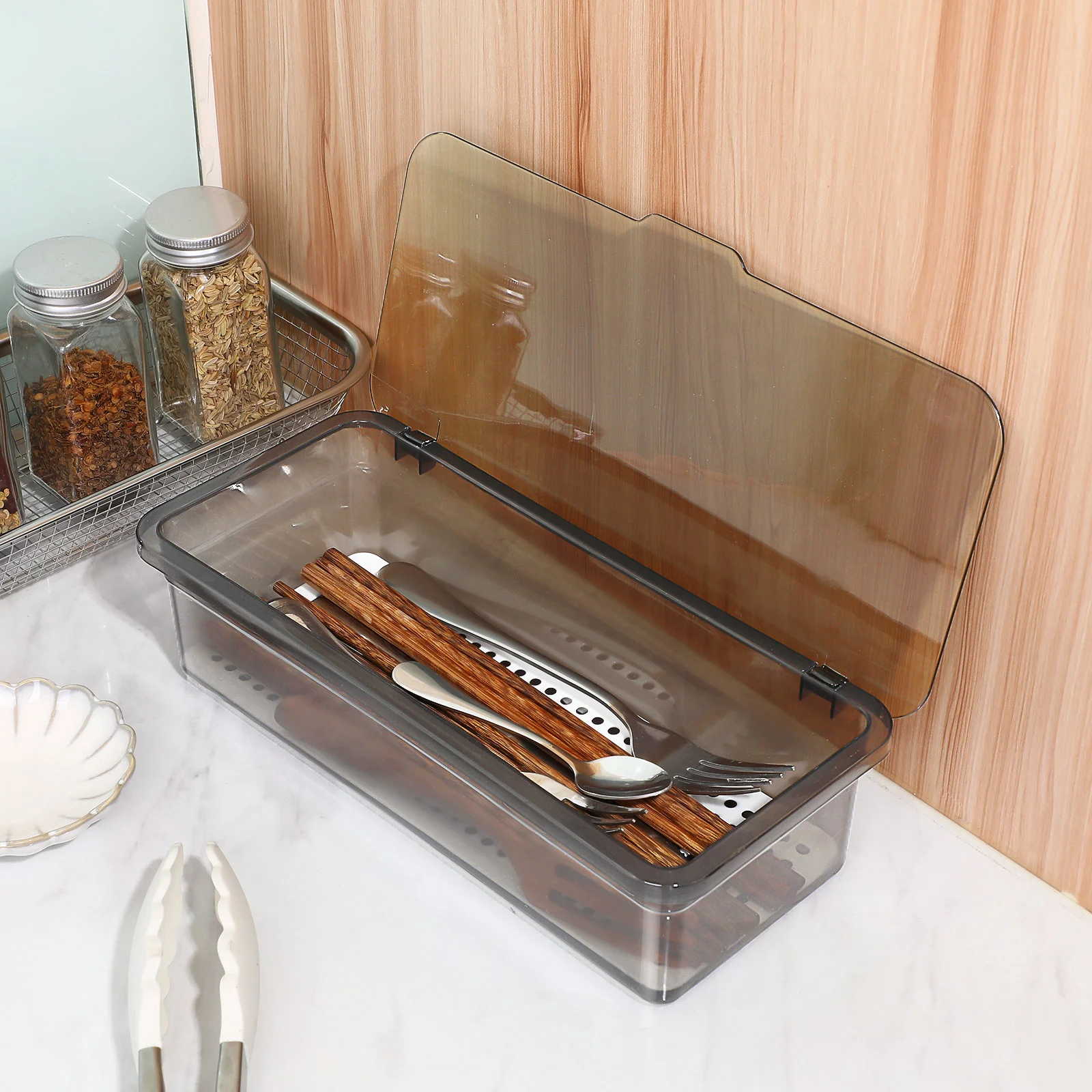 3 Pcs Cutlery Storage Box Utensil Container Spoon Organizer Silverware with Lid Kitchen Holder
3 Pcs Cutlery Storage Box Utensil Container Spoon Organizer Silverware with Lid Kitchen Holder