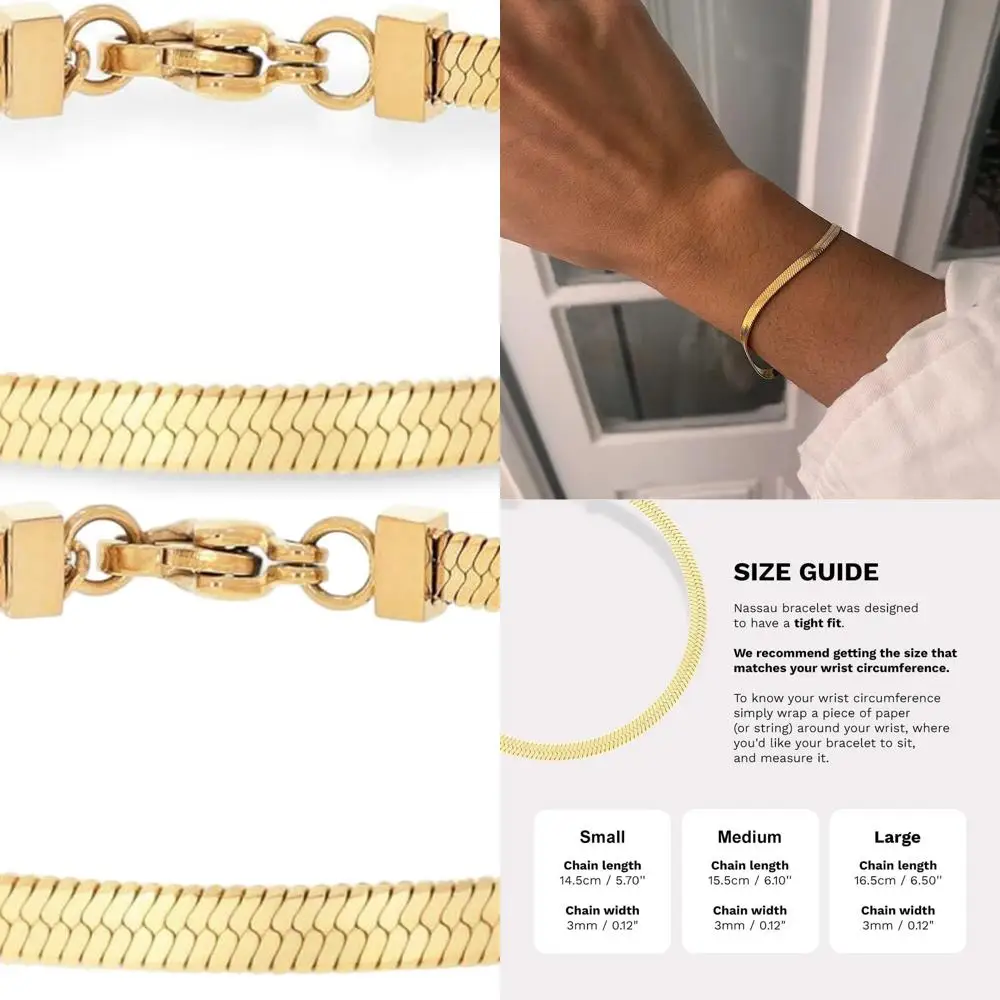 Women's 14K Gold Trendy Dainty Bracelet - Waterproof, Sweatproof, Everyday Wear Jewelry Gift
Women's 14K Gold Trendy Dainty Bracelet - Waterproof, Sweatproof, Everyday Wear Jewelry Gift
